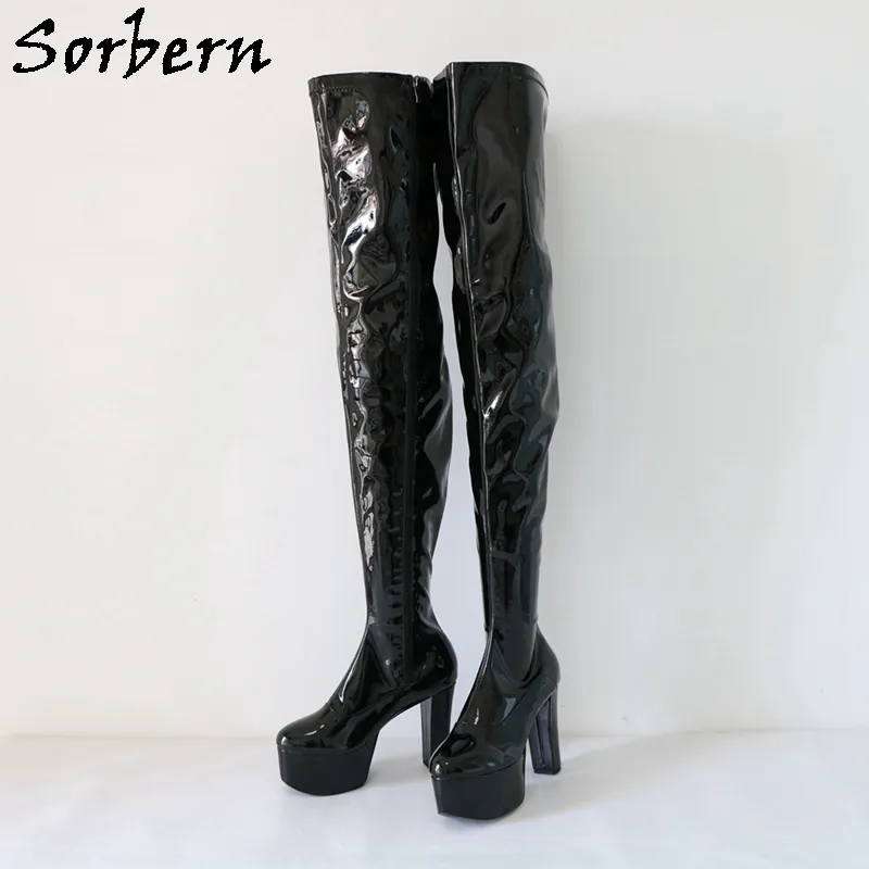 Unisex thigh high boots hotsell
