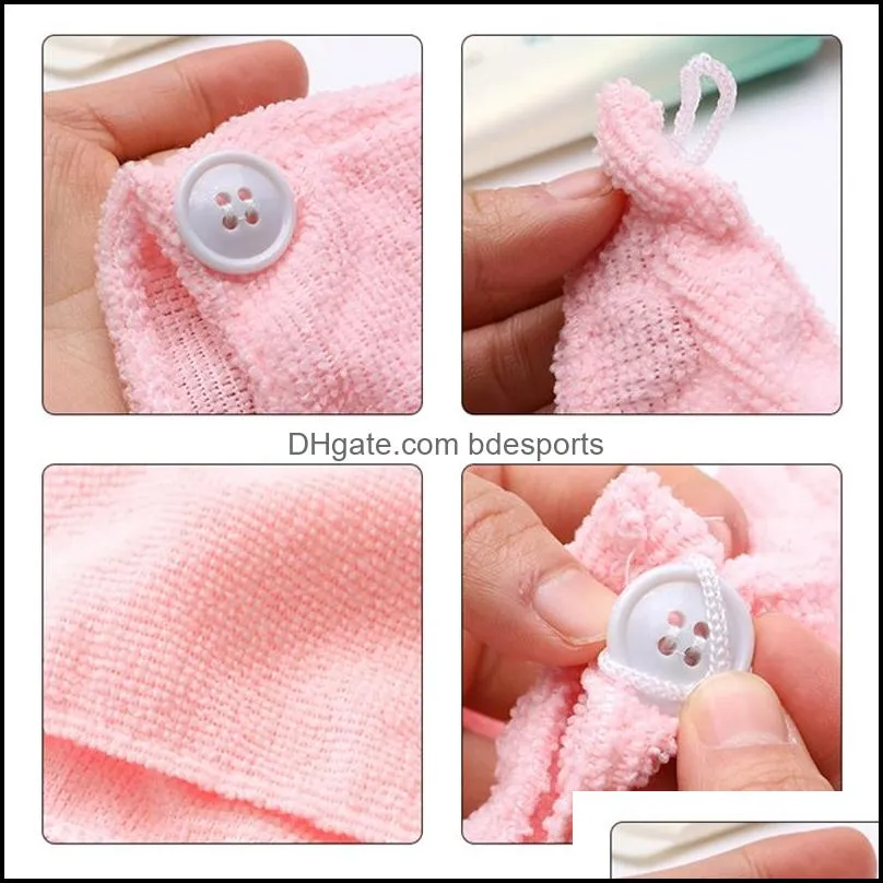 Magic Quick Dry Hair Microfiber Towel Shower Caps Drying Turban Wrap Hat Caps Spa Bathing Caps Soft Water Absorbing Hair Towels DBC