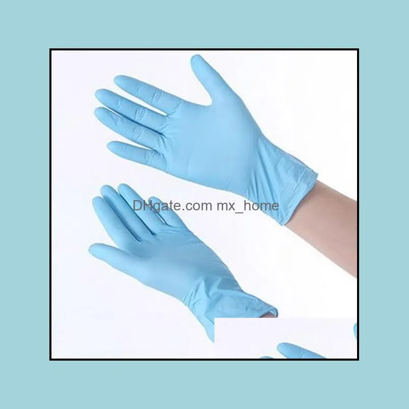 DHL Ship Disposable protective Nitrile Gloves Food Gloves Universal Household Garden Cleaning Pack of 100 Pieces Gloves