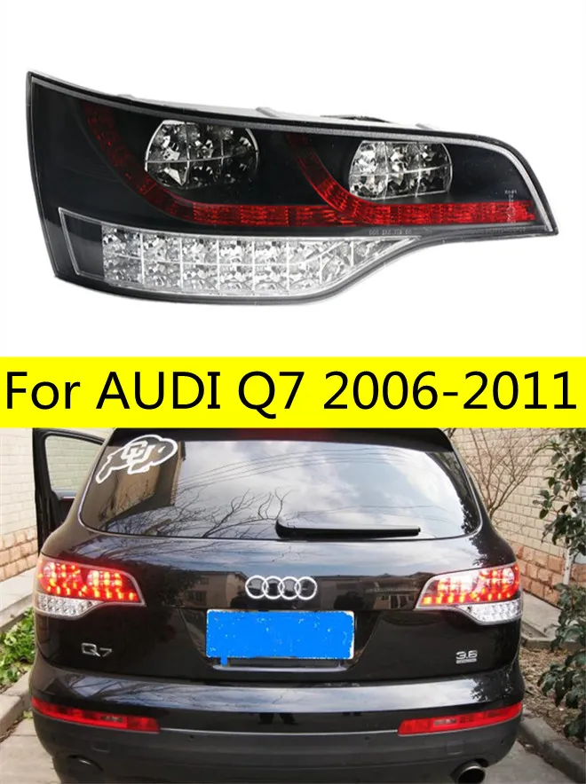 Lâmpada traseira automática para a luz traseira LED Q7 2006-2011 Audi LED nevoeiro dinâmico sinalizador dinâmico Signal reverso Luzes de corrida