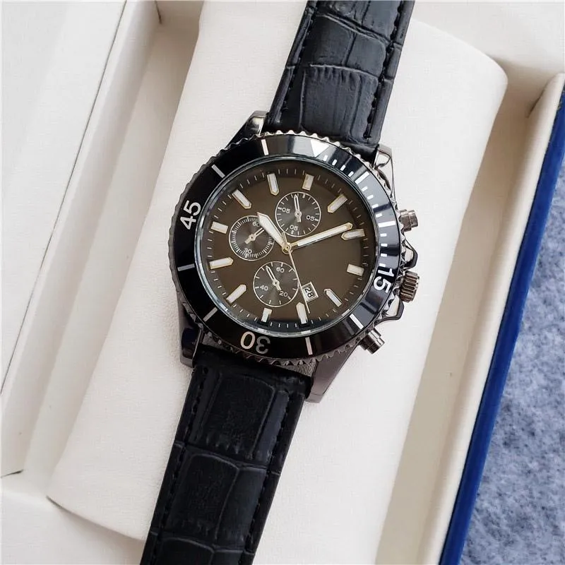 BOSS watch quartz movement luxury watches for men leather strap high quality auto date designer watch waterproof business montre de luxe