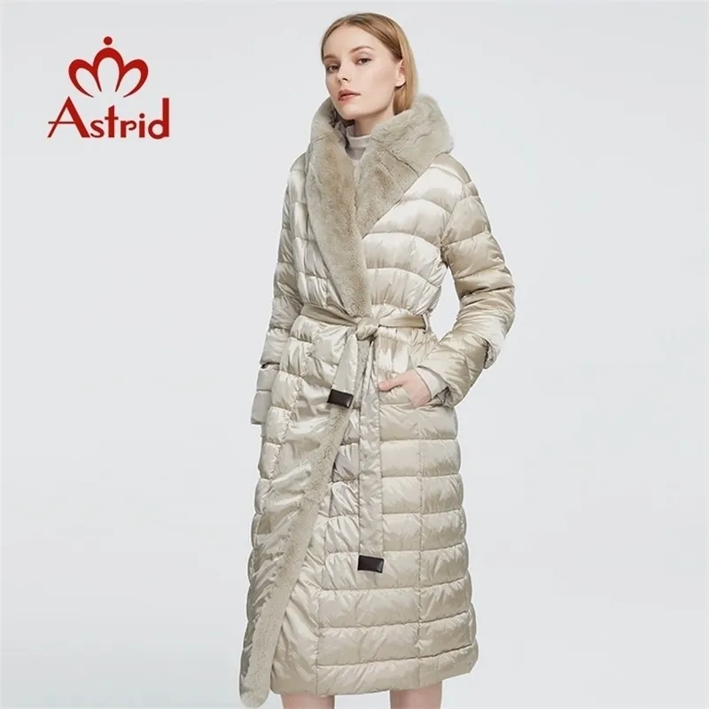 Astrid Winter Womens cappotto da donna lungo caldo parka Giacca con cappuccio in pelliccia di coniglio taglie grandi abbigliamento femminile Design ZR7518 201210