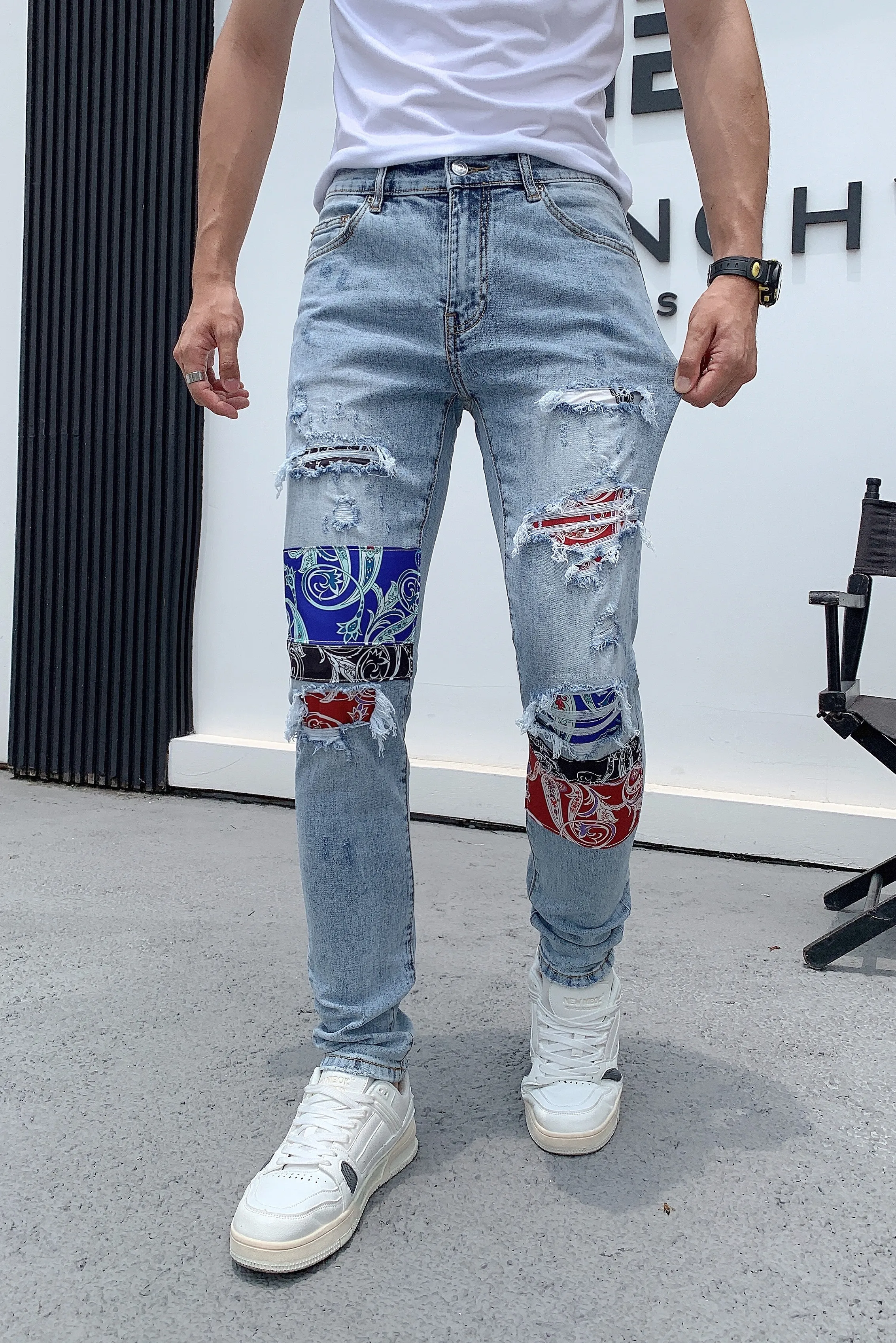 DSQ Jeans Mens Luxury Designer jeans Skinny Ripped Cool Guy Causal Hole Denim Fashion Brand Fit pantalons Hommes Pantalons Lavés
