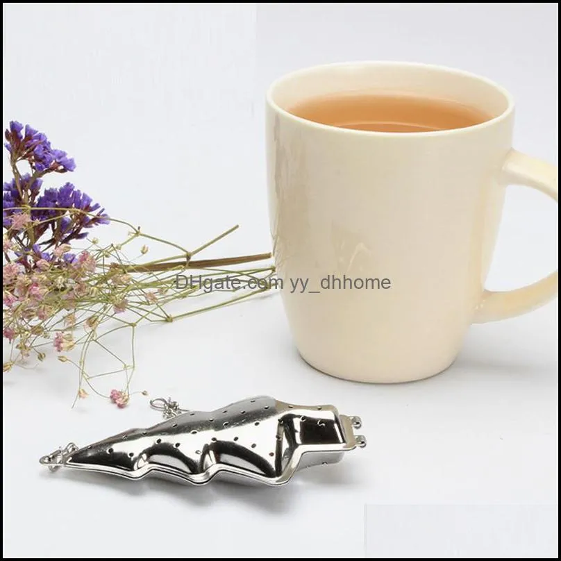 creative tea infuser gift christmas tree leaf tea infuser stainless steel 304 tea strainer kitchen tools