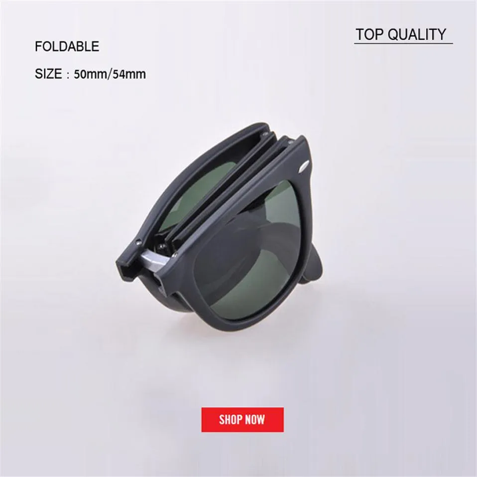 фабрика высшего качества классические 50 -мм квадратные складные солнцезащитные очки мужчины Женщины негабаритные 54 -мм солнцезащитные очки для вождения дизайнер складной линз MAT3296