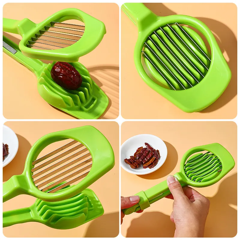 Gekookte eier Slicer Practical Eggers Gereedschap Keuken Ei Cutter Madeboere Slicier Strawberry Kiwi Zachte fruit Cutter-Kitchen-gadgets