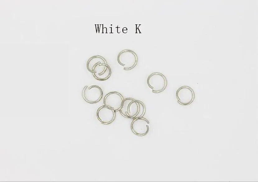 C Open Jump Rings for DIY Jewelry Accessories Keychains Bracelet Earring Necklace Repair Multiple Sizes available White K