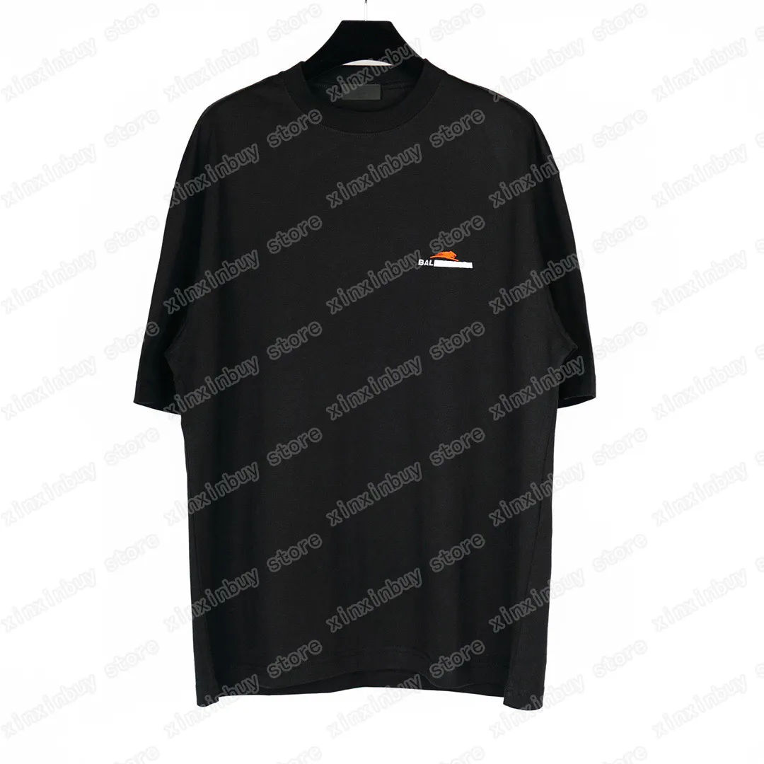 22SS Women Designers T koszule gepard haft z krótkim rękawem Crew Crew Neck Streetwear Black Xinxinbuy S-2xl