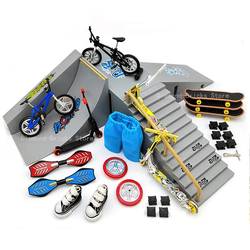 Tech Finger Skateboard Kit Finger Bike BMX Mini Two Wheel Scooter Board  Skate Fingers Sport Training