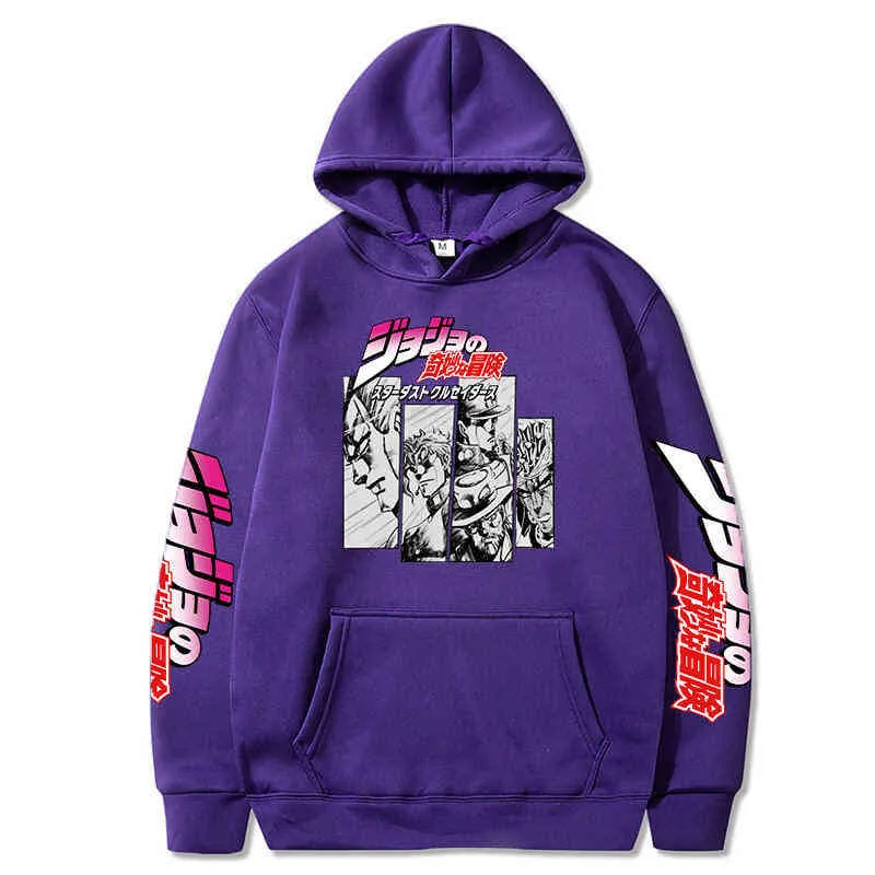 JoJo Bizarre Adventure Ahegao Hoodie Japanese Anime Vintage Long