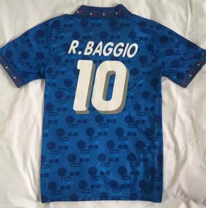 1994 Italys Retro Futbol Formaları Maglia Italia Maglie Star R.Baggio 10 Baresi Maldini Maillot Gömlekler Kitleri Erkekler Maillots de Futbol Forması