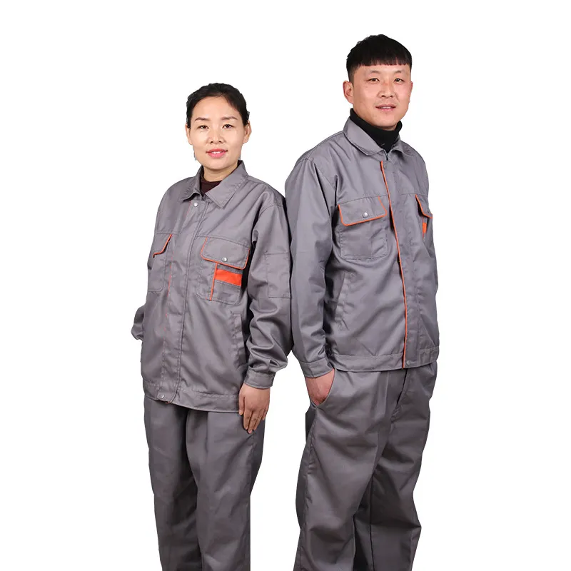 Long Sleeve Workwear Set Comfortable Breathable Factory Workwear Custom Labor Covering