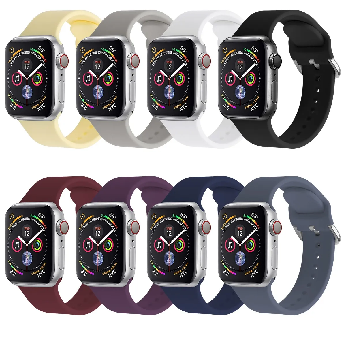 Bracelet de montre pour bracelets Apple Watch Bracelets de luxe pour iWatch S 6/5/4/3/2/1 Boucle ardillon durable de style sauvage