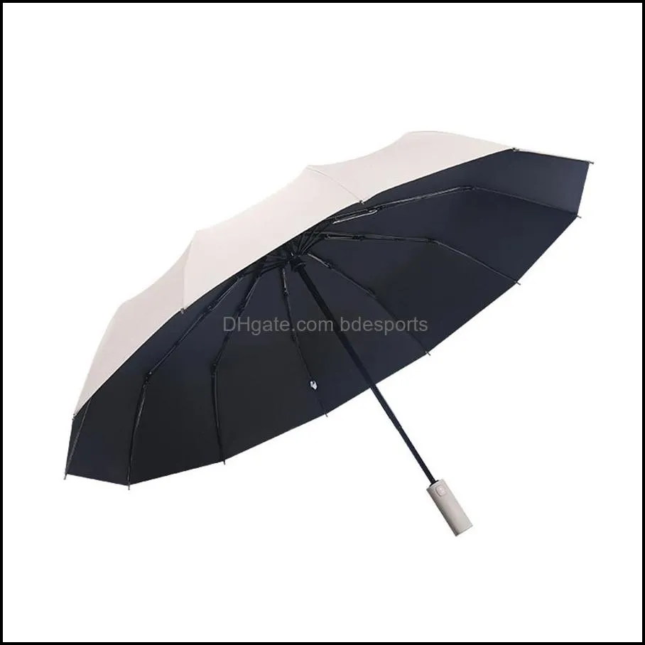Other Household Sundries Fully automatic folding umbrella men`s large double women`s sunny and rainy dual-use sunscreen anti-ultraviolet advertising sun