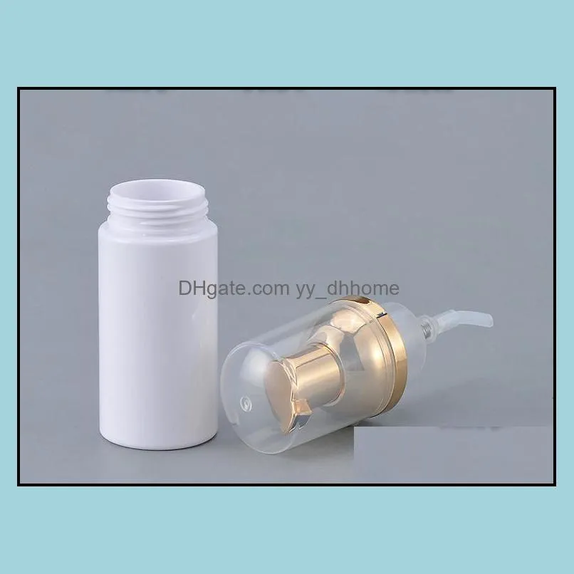30 60 80ml foam dispenser pump bottles with gold pump top- plastic cosmetic makeup lotion container foaming soap dispenser jar sn2028