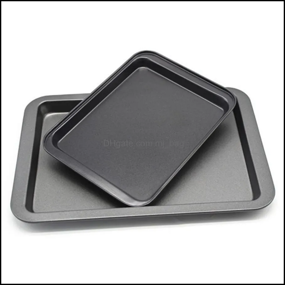 Baking Dishes Pans 24X18X2Cm Gold Black Food Grade Stainless Steel Diy Dhlxg