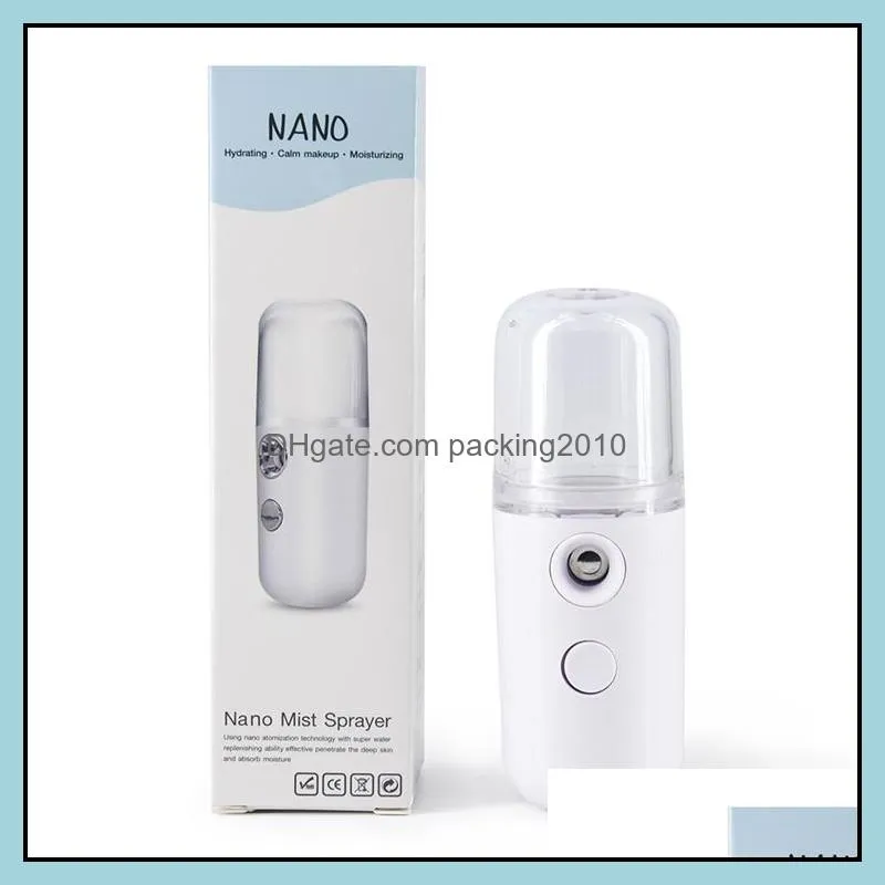 Mist Sprayer Mini 30ml Nano Portable Face Spray Facial Body Steamer Moisturizing Skin Care Tools Humidifier Instruments USB