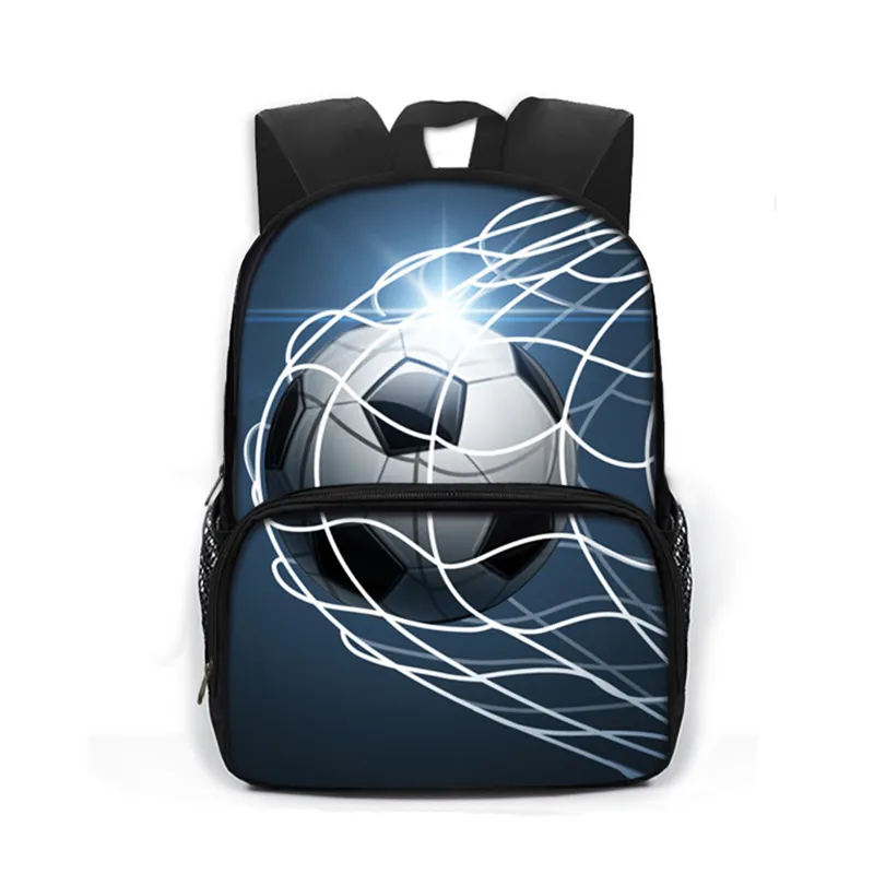 Football Backpack For Kids - 16 Inch School Bookbag, Colorful Design, Adjustable Padded Straps
