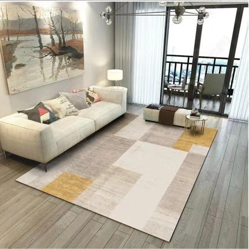 Carpets Living Room Coffee Table Carpet Geometric Bedroom Bedside Large Machine Washable Non-slip Floor Mat Children's CarpetCarpetsCarp