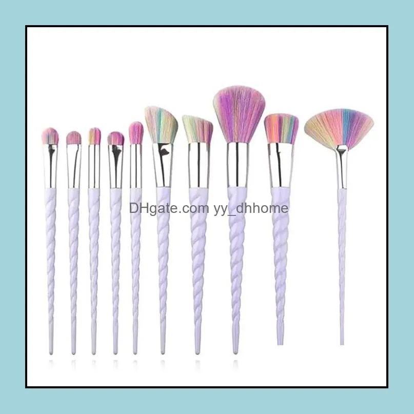 lady eye makeup brushes set 10 pieces for eyeshadow eyeliner eyebrow lip brues make up brushes kit professional makeup tools wy1017