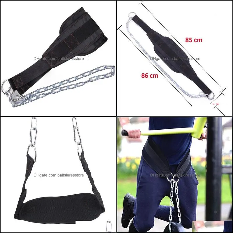 Waist Support Thicker Metal Chain Weight Lifting Dip Belt Pull-up Gym Equipment Bodybuilding Musculation Exercise Crossfit Fitness