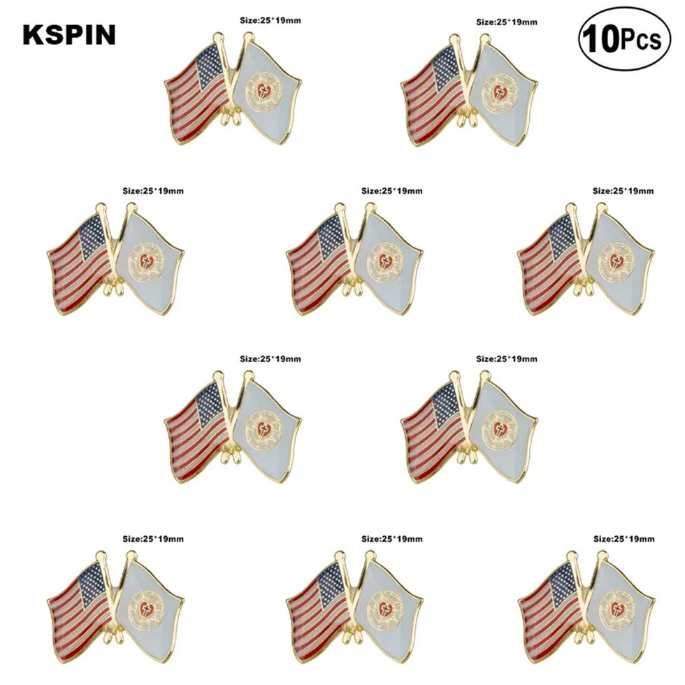U.S.A Lutheran Lapel Pin Flag Flag Broch Broatka Pins Badges 10pcs Lot300p