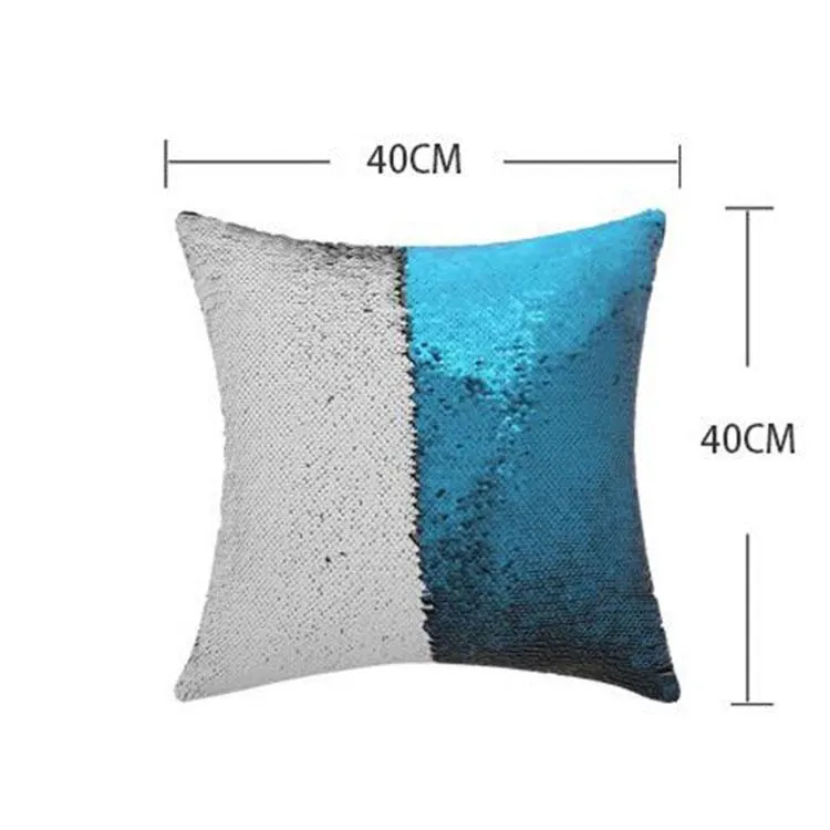 13 style Mermaid Pillow Cover Sequin Pillow Cover sublimation Cushion Throw Pillowcase Decorative Pillowcase That Change Color Gifts for Gir
