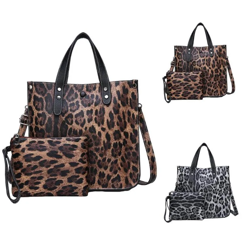 Bolsas de ombro estilo moda feminino leopard estampar saco de maconha crossbody saco