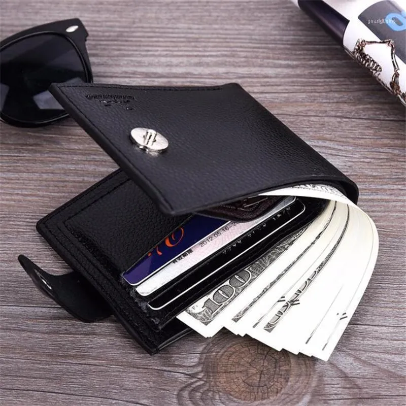 Multifunktion Purse Men Small Wallet Pu Leather Short Men's Man Card Holder Money Bag Portefeuille Homme Carteira1