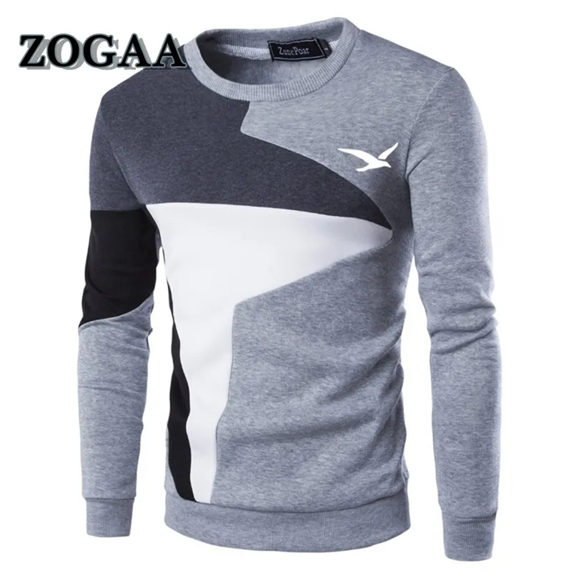 Zogaa moda swetry mężczyźni mewa drukowane swobodne O-Neck Slim Botton Knite Mens Swaters Men Men Brand Clothing Tops 220815