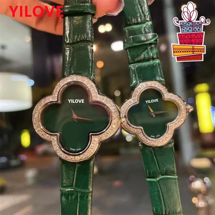 Todos os mostradores trabalham designer feminino assistir preto verde vermelho genuíno cinta de couro quartzo importado Movimento à prova d'água 34 mm 29mm Gretos de luxo Relvadores de pulso