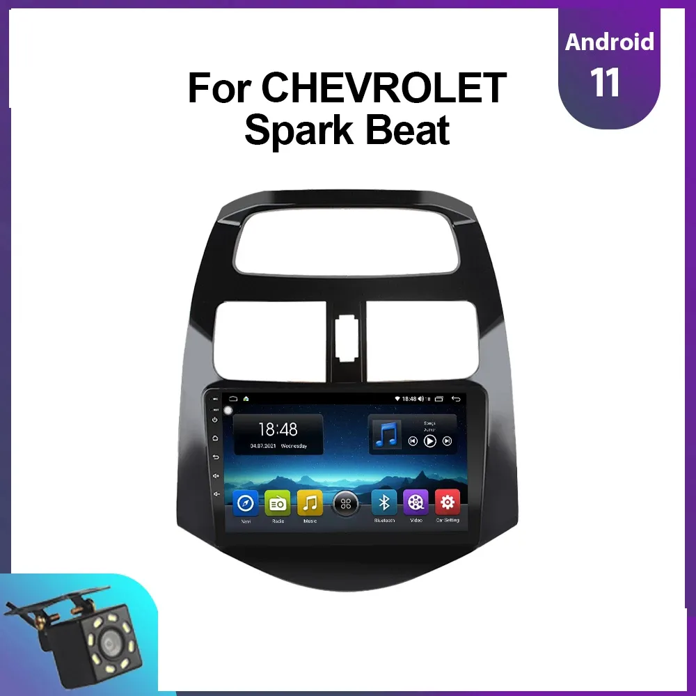 Touch Screen da 9 pollici Android 10 Car Video Radio Automotive per Chevrolet SPARK 2010-2014 Navigazione GPS automatica