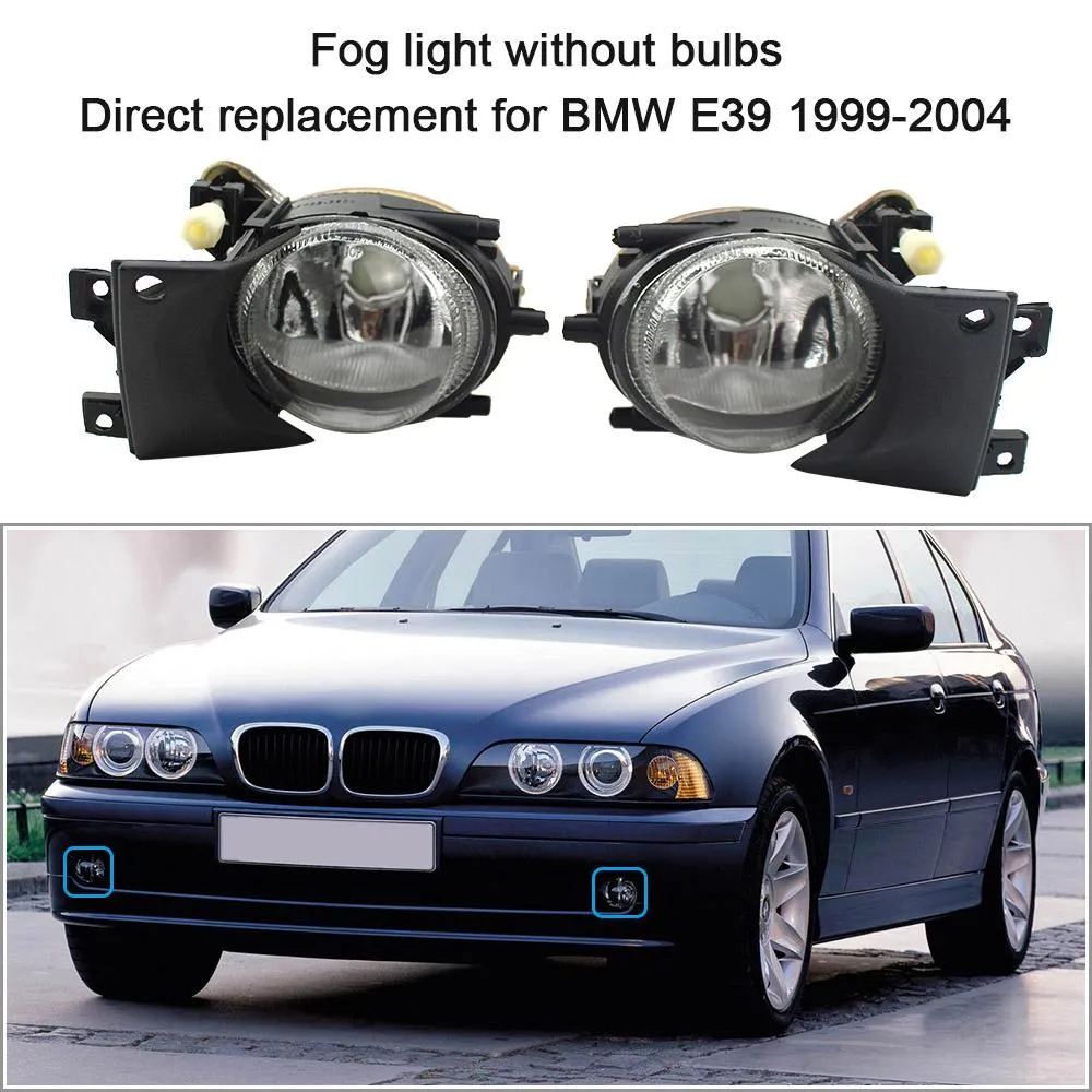 1 par esquerdo direito de nevoeiro à direita sem bulbos kit de substituição para BMW E39 1999-2004