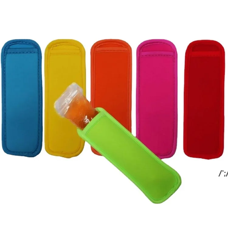 12 colori borse per ghiaccioli antigelo porta ghiaccioli per congelatore borsa riutilizzabile per ghiaccioli in neoprene con isolamento per bambini estate JLB14929