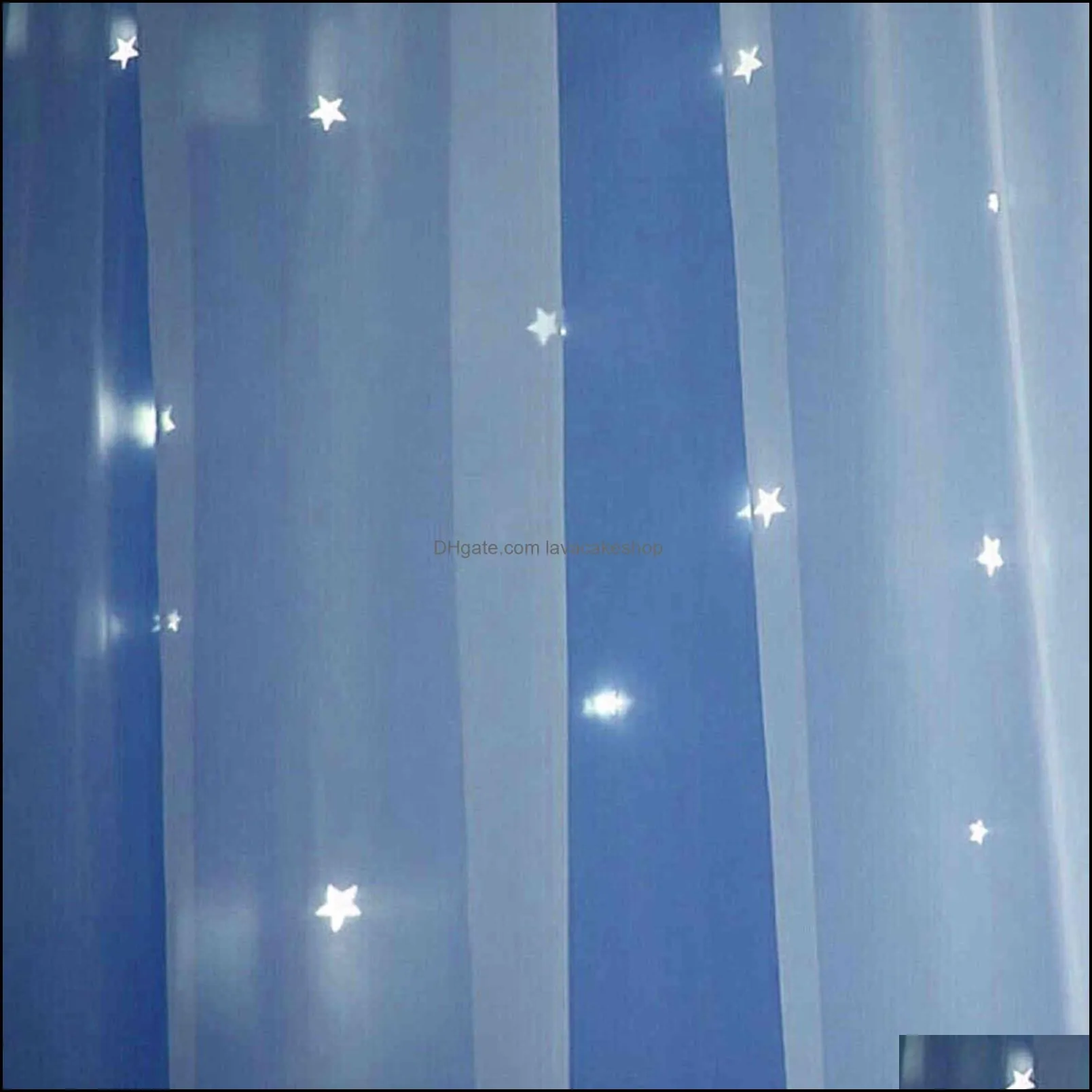 Hollow Star Thermal Insulated Blackout Curtains for Living Room Bedroom Window Curtain Blinds Stitched with white Voile 211103