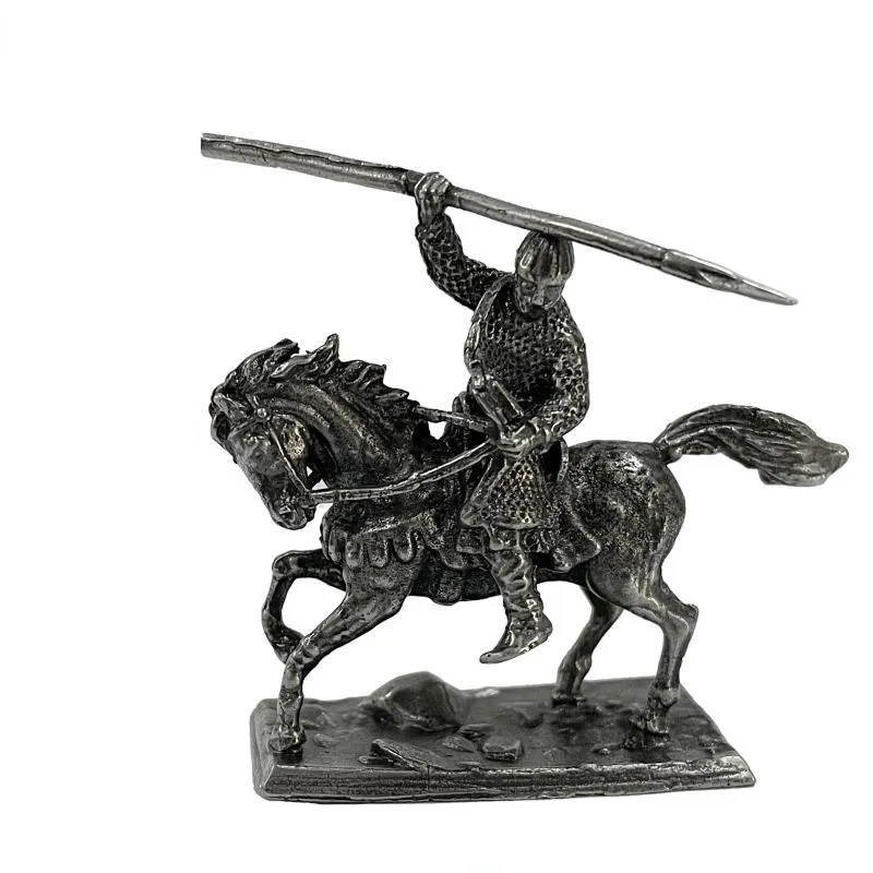 Dekoracje wnętrz metalowe średniowieczne rycerza armii Centaur Contaur Cavalry Figurines Miniatures Miedziowe męskie prezenty