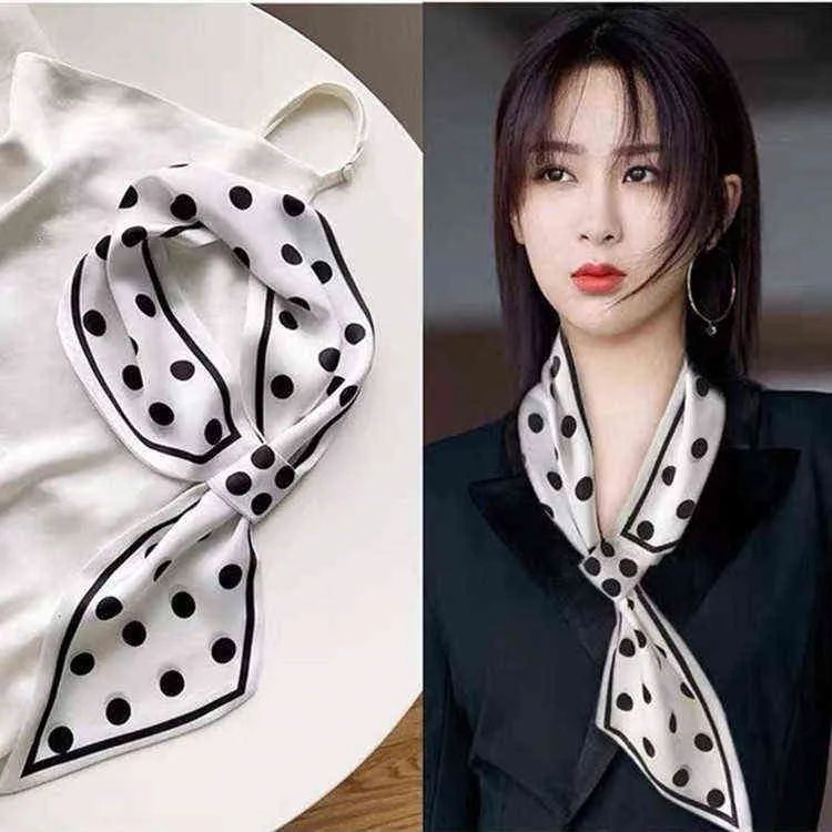 Tiktok Net Red Hot Bell Printing Elegant Cravat Atmosphere Bow Bow Tie Sechreen Sungf Spring Summer Beach Shawl Shawf Dre9