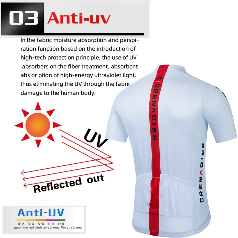 White INEOS Bicycle Team Short Sleeve Maillot Ciclismo Men Cycling