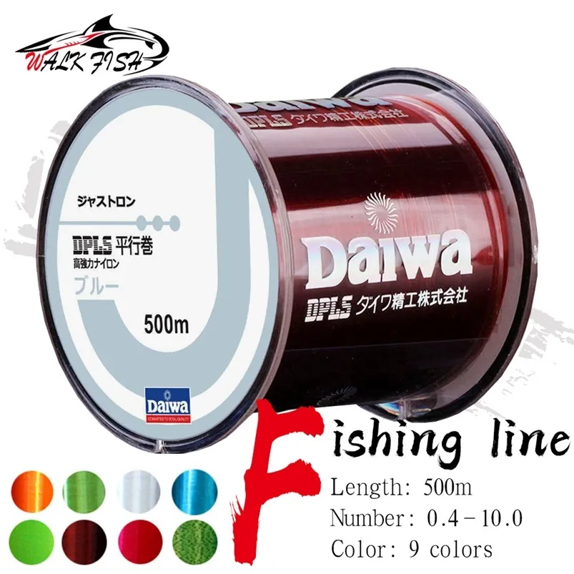 Walk Fish 500m fiskelinje allt för sommaren Super Strong Monofilament Nylon tackla Sea Fluorocarbon 235lb Japan varor 220812