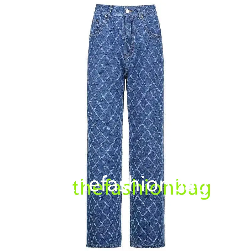 Jeans Women's Blue Jeans High Waist Elastic Lettering Ladies Washed Denim Skinny Pencil Pants S-2XL