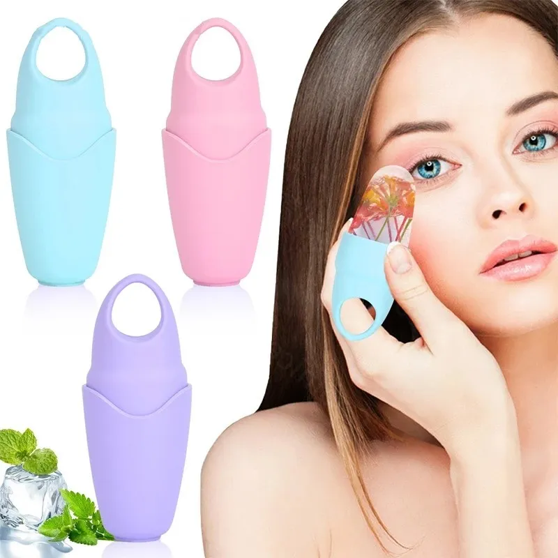 Masseurs de glaçons en Silicone pour le visage rouleau à glace Globe traitement des yeux du visage moule en silicone maquillage masseur de beauté