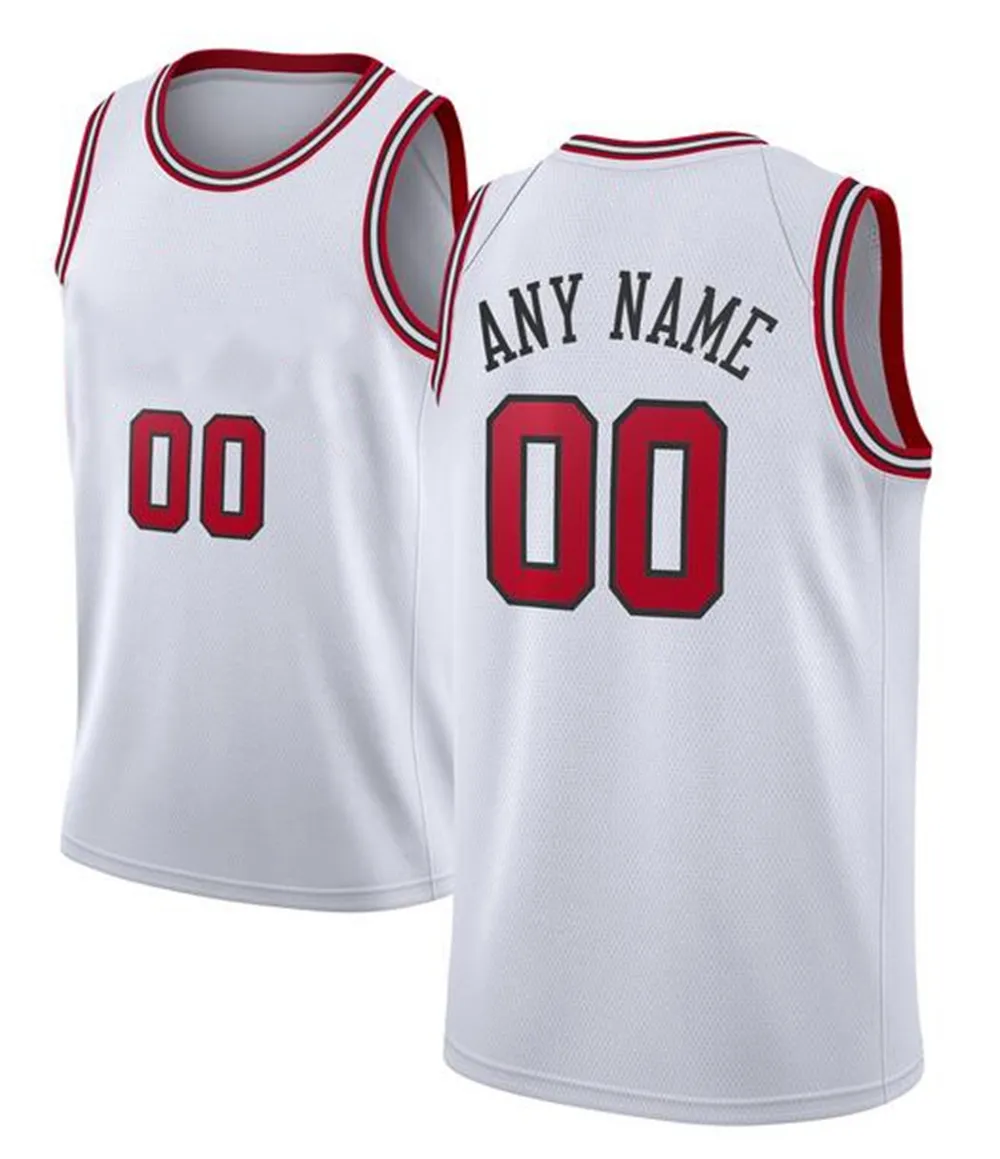 Stampato Chicago Custom Design fai da te Maglie da basket Personalizzazione Uniformi della squadra Stampa personalizzata qualsiasi nome Numero Uomo Donna Bambini Ragazzi Maglia bianca