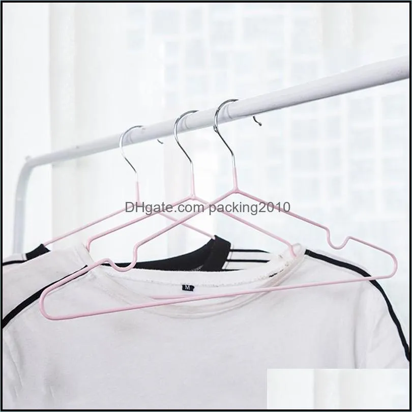 10pcs household hanger anti-skid windproof clothes hangers iron thicken no trace clothing support racks durable clothes rack dbc