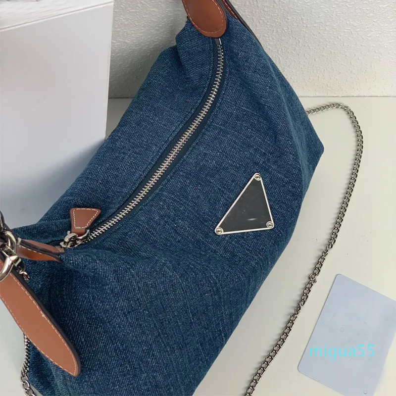 Bolso bandolera azul vaquero para mujer, bolso de mano, cartera para mujer, cartera de mano triangular negra, bolsos con letras de nailon