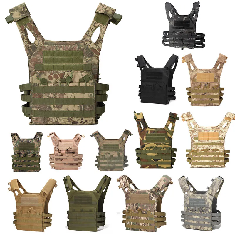 Tactical Molle Vest JPC Plate Carrier Outdoor Sports Airsoft Gear Pouch Bag Camouflage Body Armor Combat Assault No06-010C