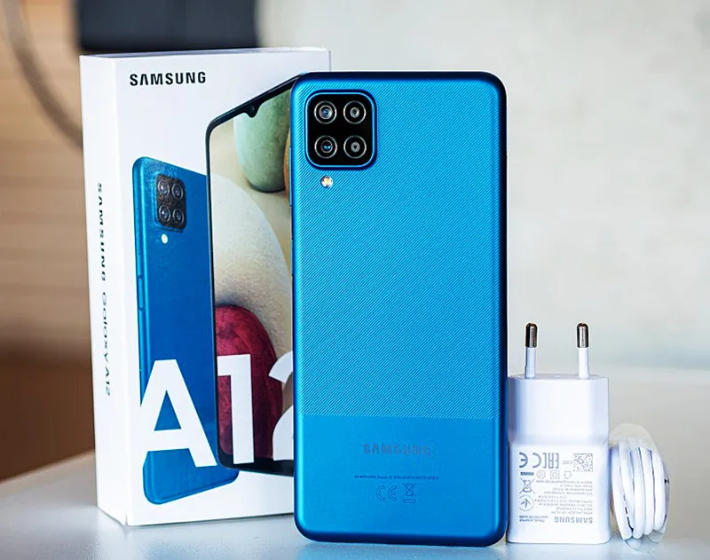 元のオリジナルSamsung Galaxy A12 A125Uロック解除携帯電話Octa Core 4GB/64GB 6.5 "48MPシングルSIM 4G LTE