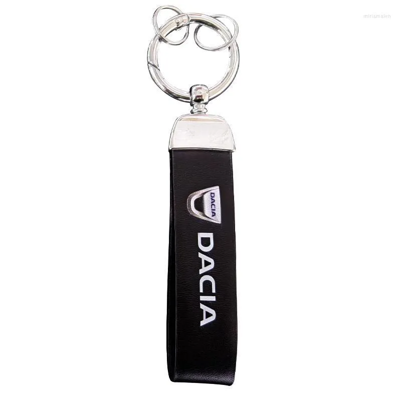 Keychains Leather Car KeyChain Custom Sports Key Rings Gift For Dacia Clio ZOE Duster Megane TWINGO Logan KADJAR SANDERO Miri22