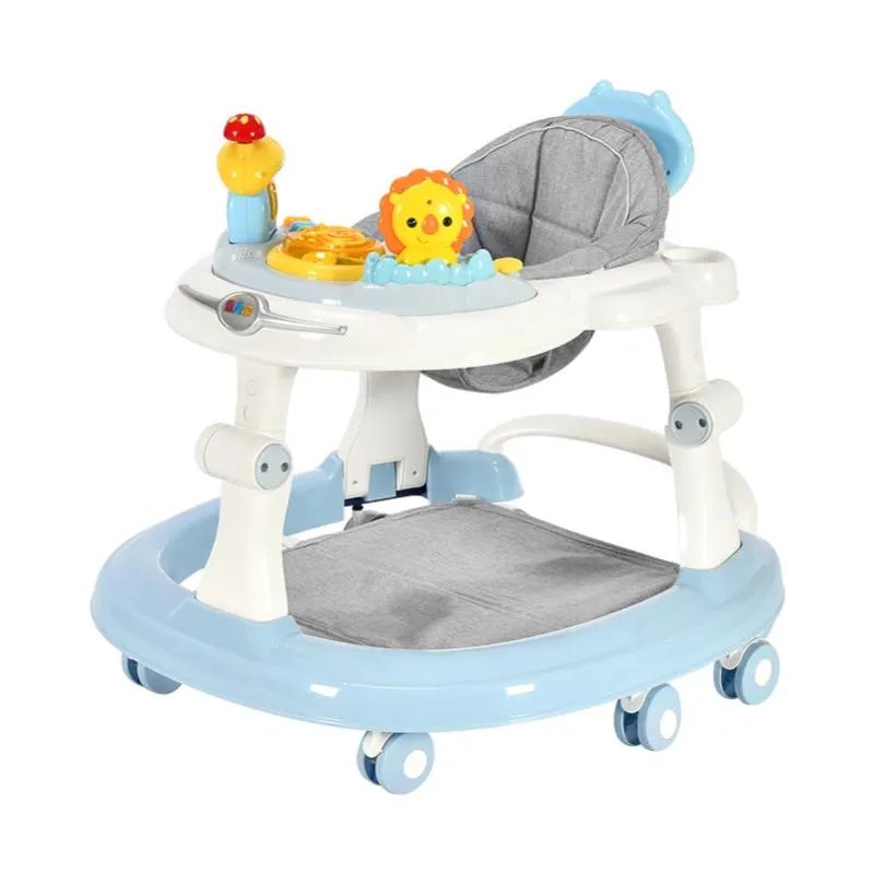 Loopstoeltjes Walker Met 6 Mute Roterende Wielen Anti Rollover Multifunctionele Kinderzitje Loophulp Assistent Toy0-18M