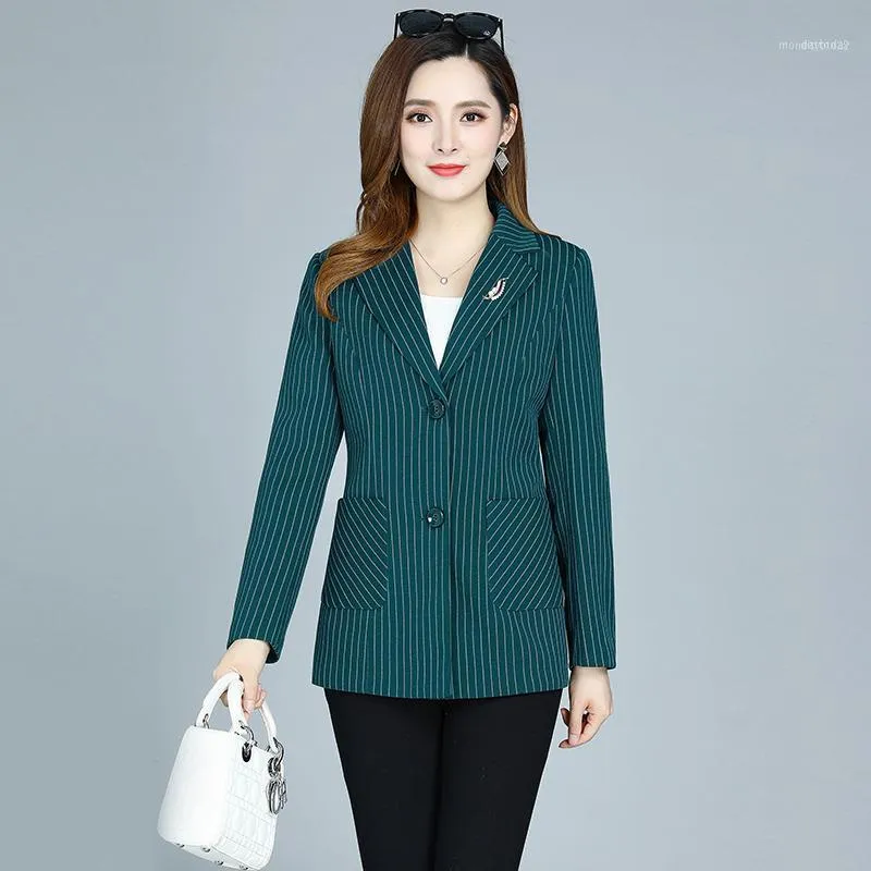 Women's Suits & Blazers 2022 Spring And Autumn Ladies Clothing Middle-aged Women Suit Jacket Fashion Slim Blazer Coat Plus Size 5XL1