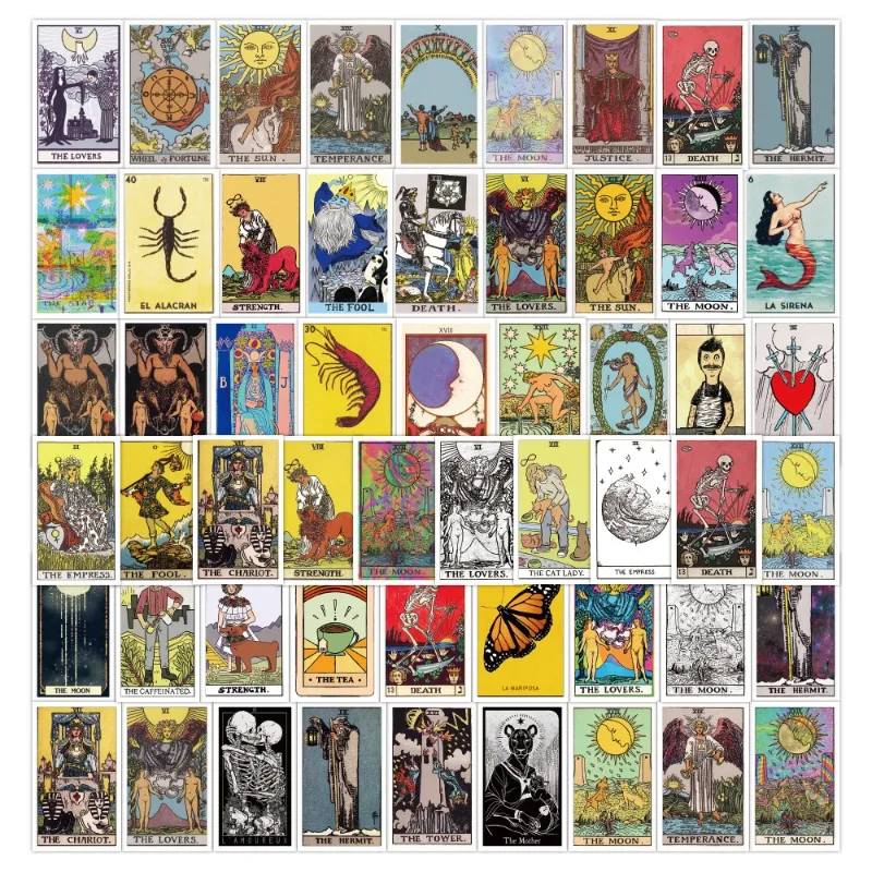 60Pcs/Lot Tarot Sticker sticker graffiti Stickers for DIY Luggage Laptop Skateboard Motorcycle Bicycle Decals